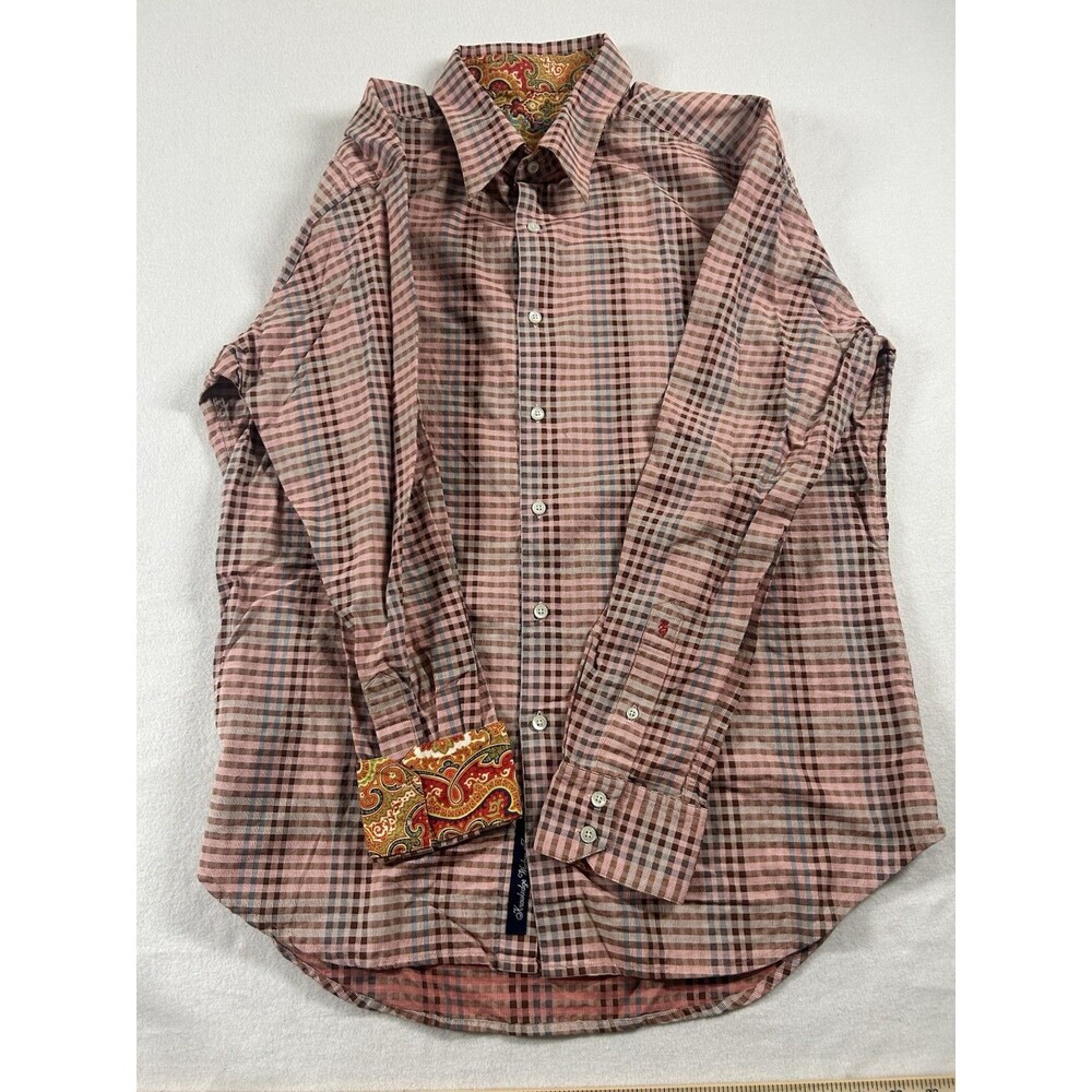 Robert Graham Men's Button-Down Shirt Size XL Multicolor 2 Way cuffs 326